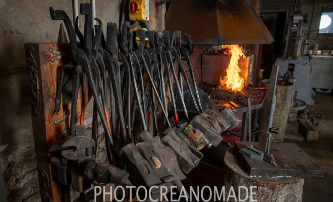 Stage de forge & coutellerie , Vielverge, O Feu Forgé