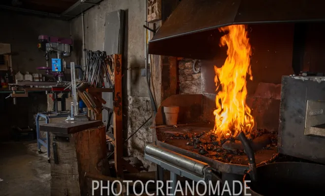 Stage de forge & coutellerie , Vielverge, O Feu Forgé